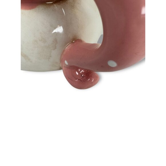 Johanna Parker Snowman Ceramic Mug White Pink Polk A Dot - Picture 7 of 8